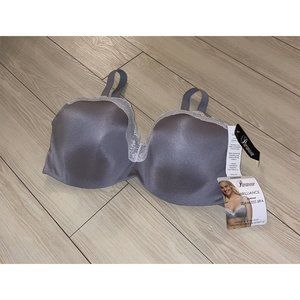 Paramour 235053 Lace Trim Brilliance Contour Seamless Lift Support 42DD Gray New